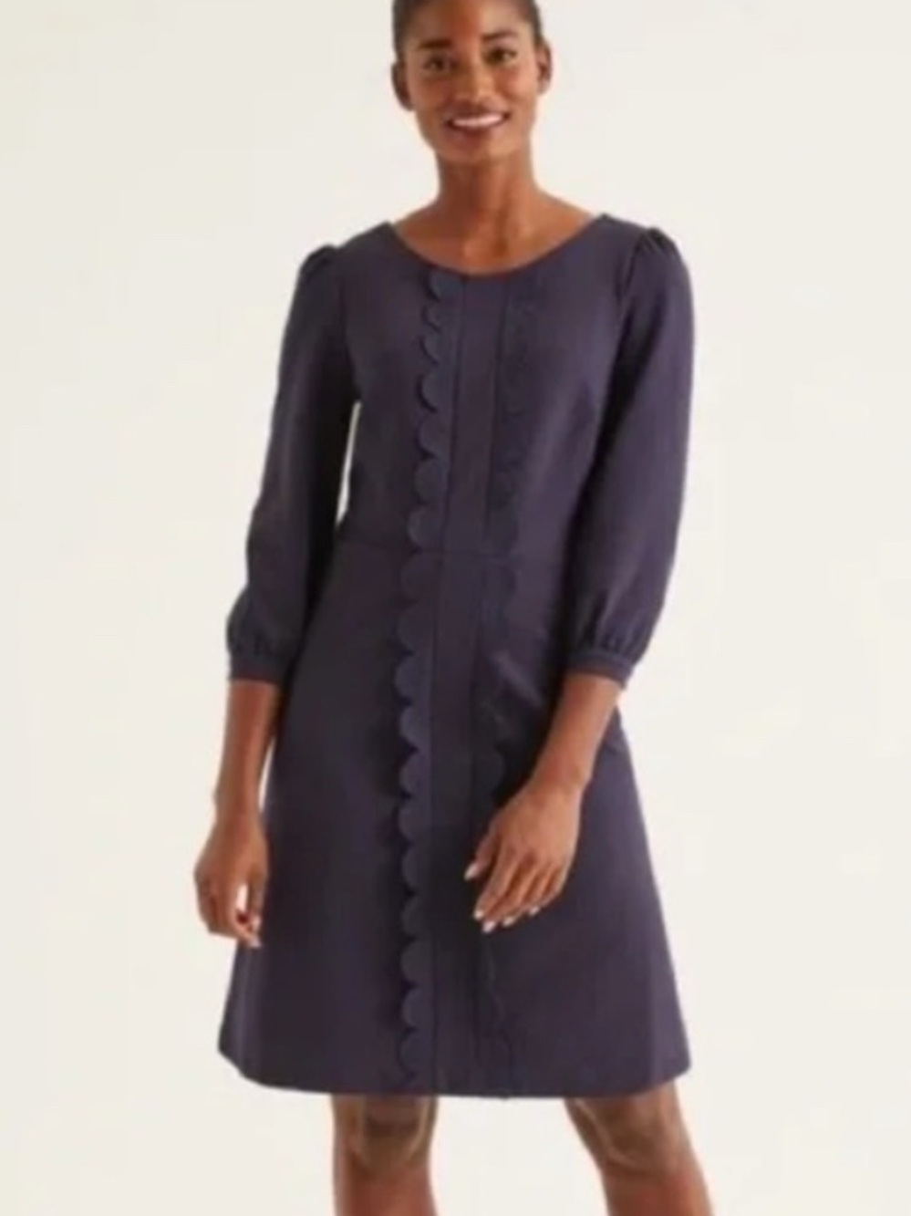 Boden Alexandra Ponte Dress in Navy Blue Women’s Size 12 New Without Tags